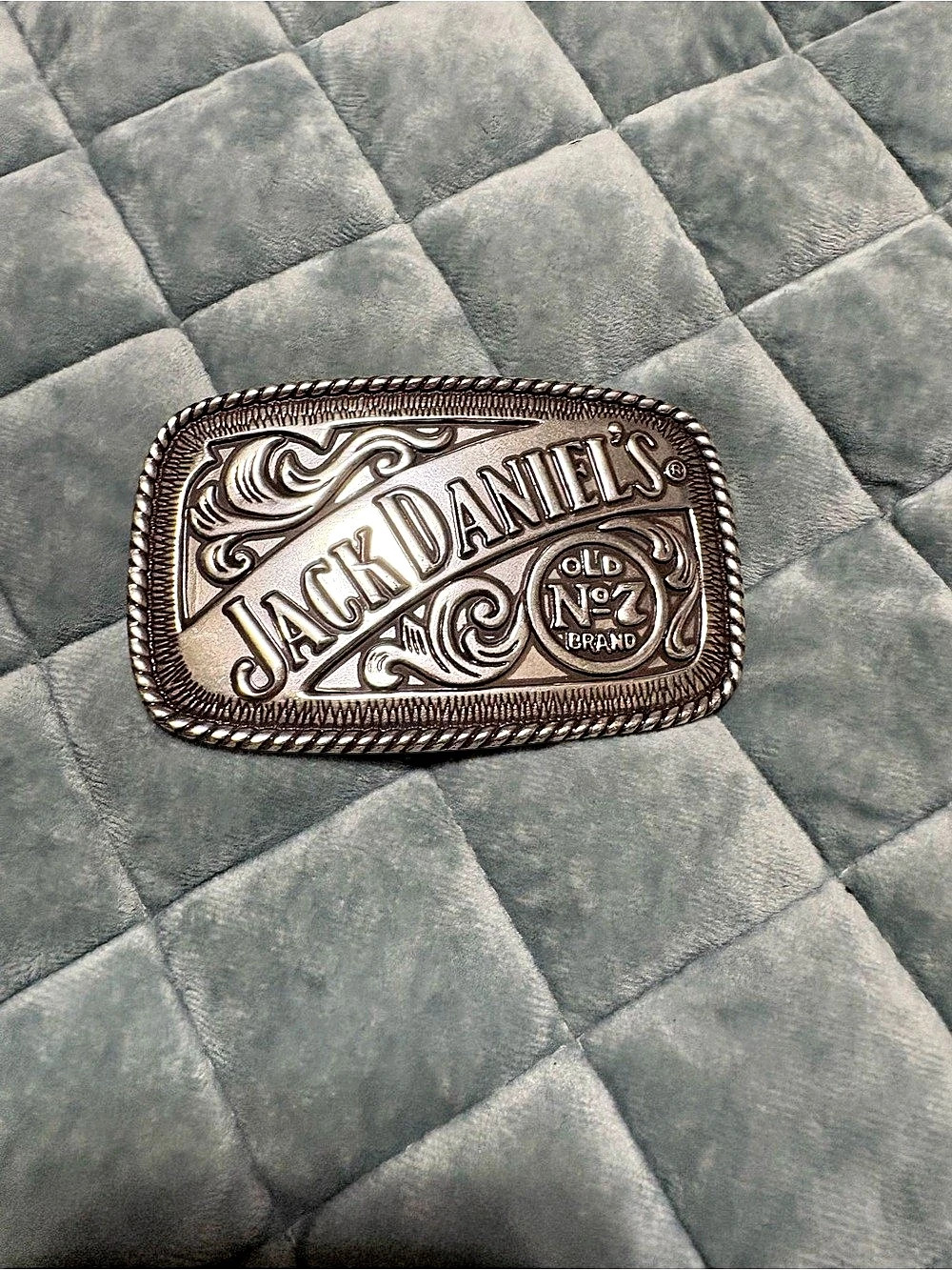 Jack Daniel's Old No. 7 Western Belt Buckle Silver 2005